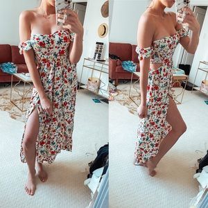 OTS floral maxi sundress